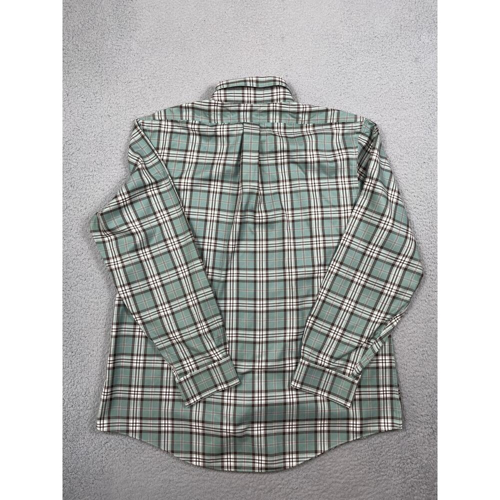 Brooks Brothers Mens Size XL Regent Green Plaid Long Sleeve Button Up Shirt - Picture 2 of 12